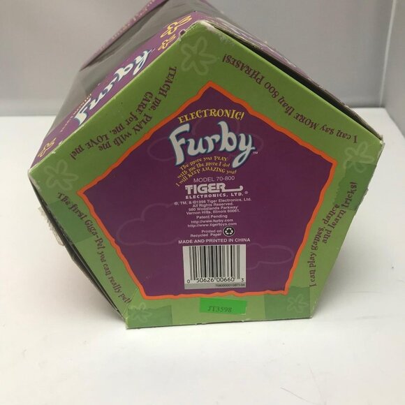 1998 VTG Tiger Electronics Furby All-Black Blue Eyes Robotic Pet Toy 70-800 - Picture 4 of 9